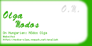 olga modos business card