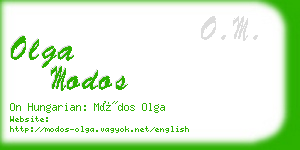 olga modos business card